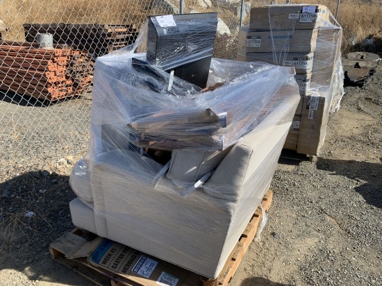 Pallet of Misc Household Items, Including TV,