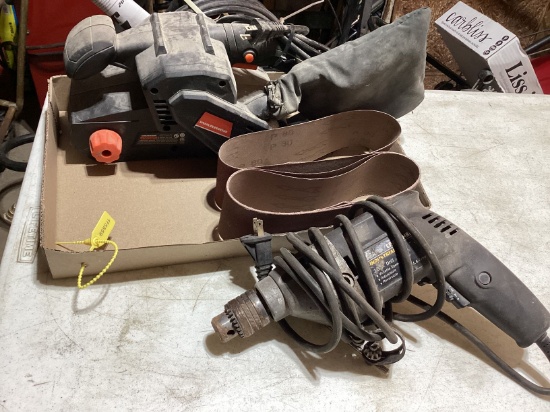 Warrior 3" Belt Sander and Craftsman 3/8" Drill