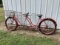 Red Tandem Bicycle with Basket