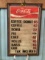 Coca Cola Price Sign