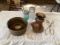 Glass Top Jars, Brass and Copper Pieces