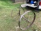 Steel Wheels with Axle and Seat