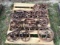Pallet of Various Size Steel Wheels and Cranks