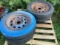 Pallet of Rubber Tires and Spoked Rims