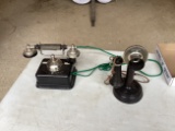 Vintage Kellogg Candlestick Phone & Replica phone