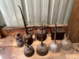 Box Full of Vintage Oil Cans