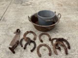 Horse Shoes, Pot and Pail