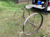 Steel Wheels with Axle and Seat
