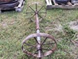 Pair of Steel Wheels with Axle