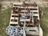 Pallet of Various Size Steel Wheels