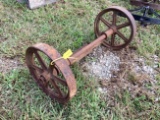 Pair of Steel Wheels With Axle
