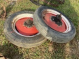 Pair of Rubber tires With Rims