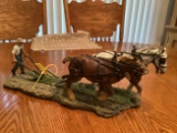 Turning The Soil with Percheron Horses, Danbary Mint