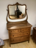 Oak Dresser with Mirror