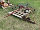 Estate Rake (bent tines) & 3pt Splitter Bracket