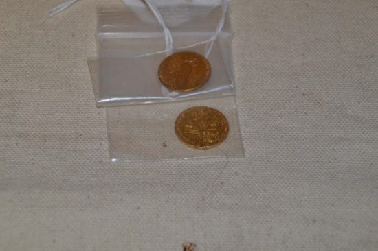 Coins 2 Count - 8.3 grams total 2-1/2 Dollar