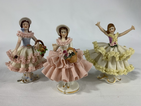 3 Dresden Figurines