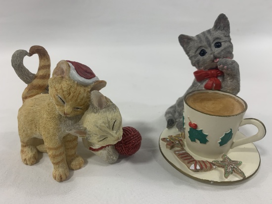 Lenox Kitties Taste of The Hollidays and Santa cats