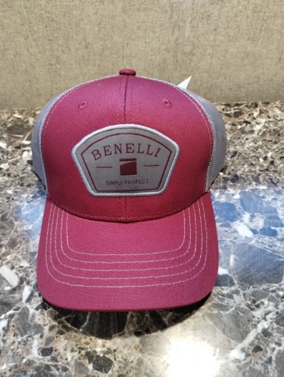 Benelli Snapback Hat, NEW, Red/Gray "Simply Perfect"