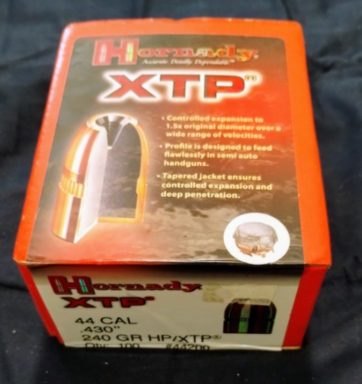 Hornady XTP 44 Cal .430" 240 GR HP Ammo (Box of 100)