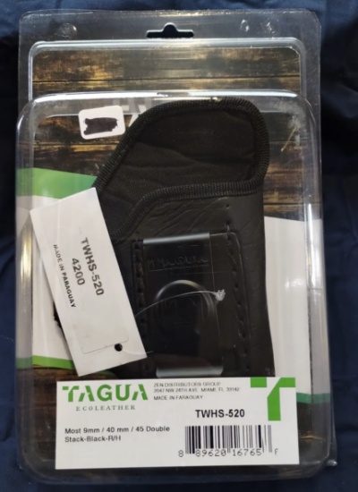 Tagua Eco Leather Black RH Holster (TWHS-520) Most 9MM 40MM 45 Double Stack