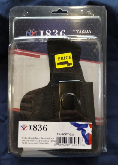 Tagua 1836 Holster RH TX-SOFT-520 Optic Ready Most 9mm/.40/.45 Glock 19 Sig P230