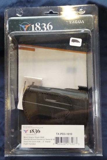 Tagua 1836 RH Holster TX-PD3-1010 Most Single Stack Glock 43/43X S&W Shield