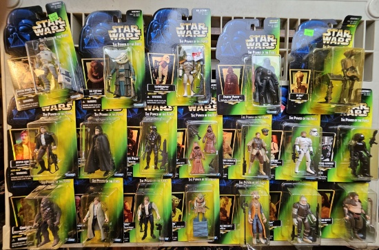 Huge Lot: Star Wars Power of the Force Toy Lot (NIB) Hans Solo Luke Skywalker Darth Vader