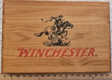 Vintage Winchester Logo Advertising Display Board Wooden