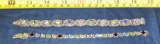 Lot of (2) Decorative Jeweled Sterling Silver .925 Bracelets