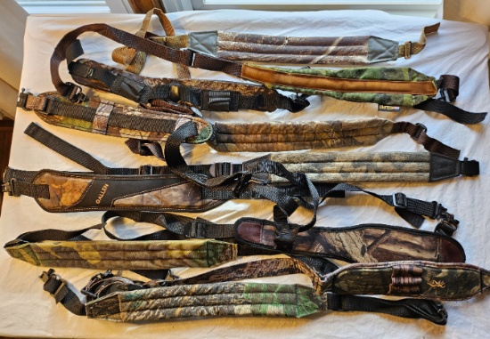 Big Lot of Camo Rifle Slings Swivels