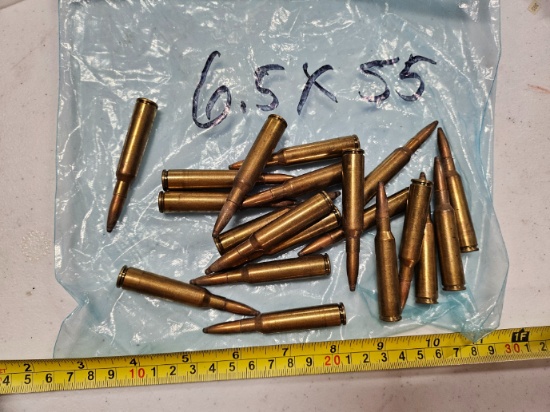 Lot  6.5×55mm Cartridges Ammo