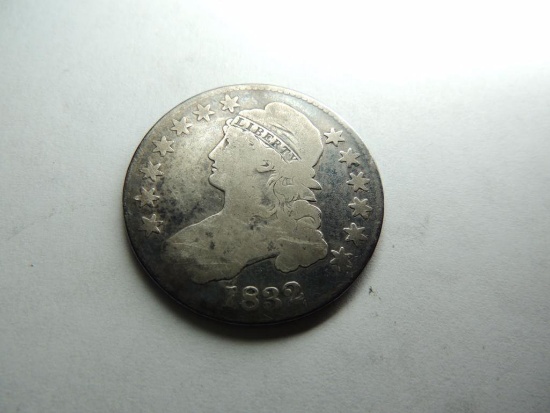 1832 Capped Bust Lettered Edged Half Dollar