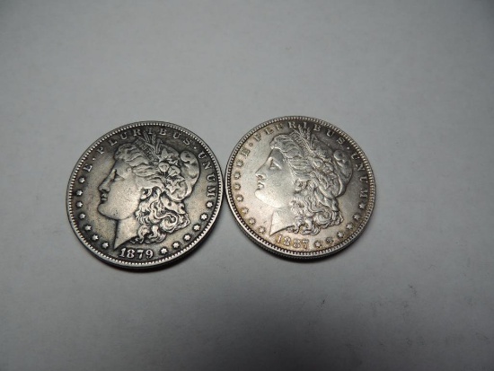 Two Morgan Dollars