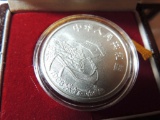 Five 1986 One Ounce Silver 5 Yuan Coins