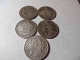 Five Morgan Dollars