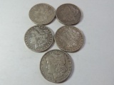 Five Morgan Dollars