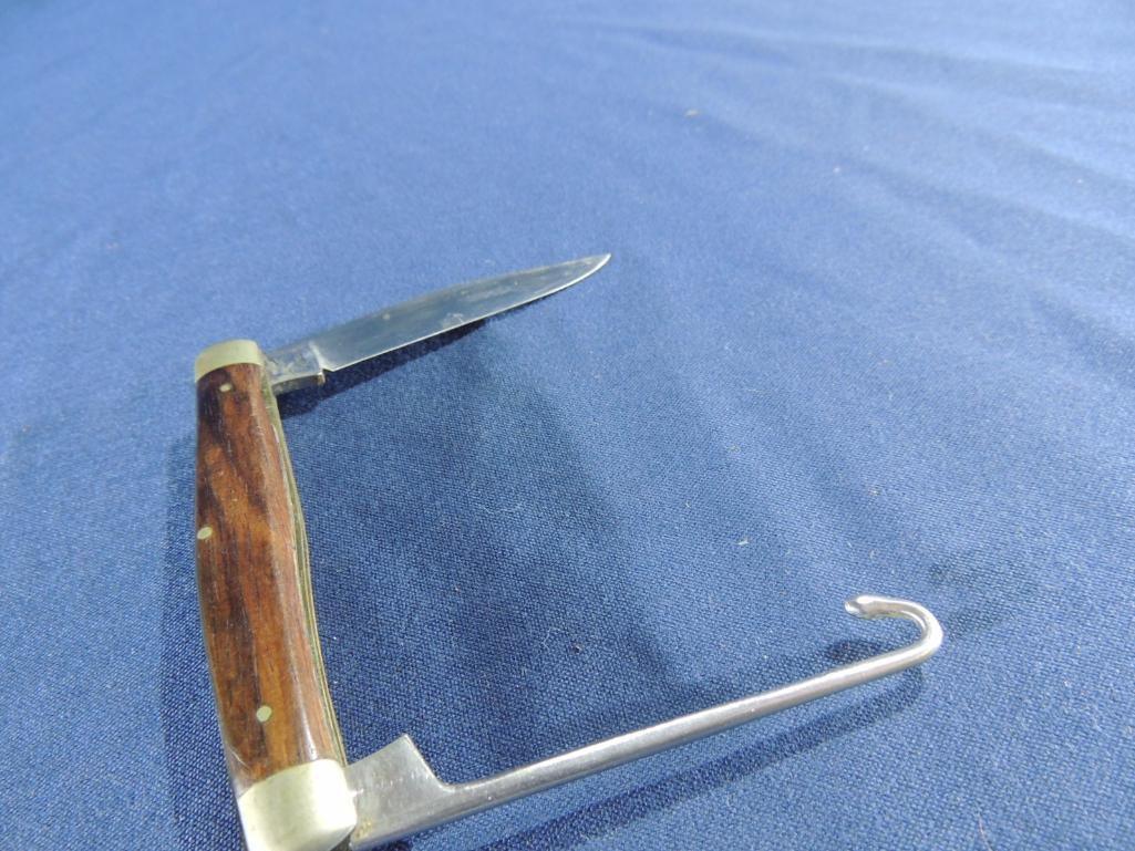 絶版 独製 PUMA 998 SOLINGEN hand made BIRD HUNTER フォールディングナイフ 狩猟刀 アウトドア ビンテージ 1977 Vintage Puma Bird Hunter Knife & Jacaranda Handles With