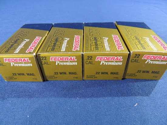 200 Rounds of are Federal Premium 22 Win Mag Ammo