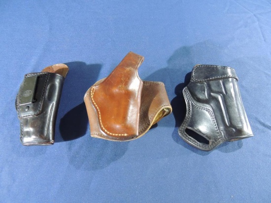 Three Leather Holsters