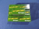 Eight Boxes of Remington Sub Sonic 22 Caliber Ammo