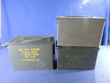Three Military Ammo Boxes