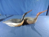 Pair of Hand Painted Loon Decoys
