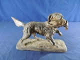 Hunting Dog Metal Sculpture