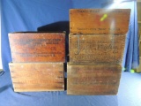 Five Vintage Ammo Crates