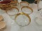Set of Five Gold Rim Water Glasses
