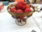 Metal Bowl with Decorative Fruit