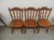 Three Wooden Dining Chairs