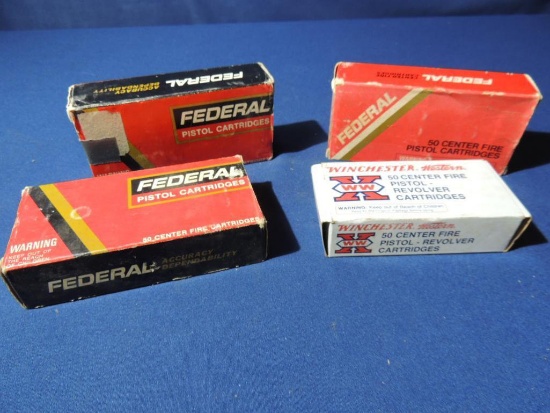 Four Boxes of 45 Auto Ammunition