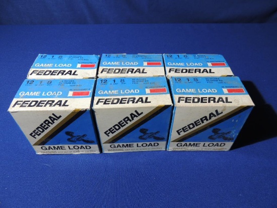 Six Boxes of Federal 12 Gauge Game Load Ammo